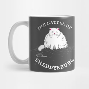 The Battle of Sheddysburg (White Cat) Mug